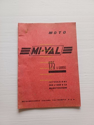 Mival 125 6 Giorni 1959 manuale uso manutenzione libretto istruzioni …