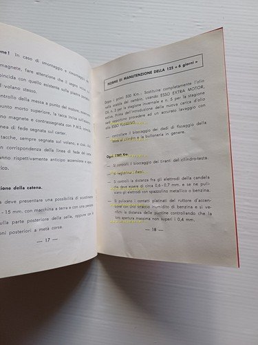 Mival 125 6 Giorni 1959 manuale uso manutenzione libretto istruzioni …