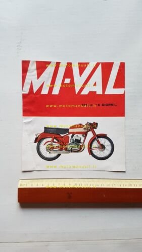 Mival 125 6 Giorni 1960 depliant moto italiano originale brochure