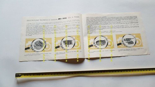 Mival 125 M5L 1957 depliant moto italiano originale brochure