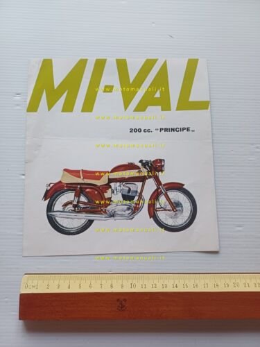 Mival 200 Principe 1960 depliant italiano moto originale