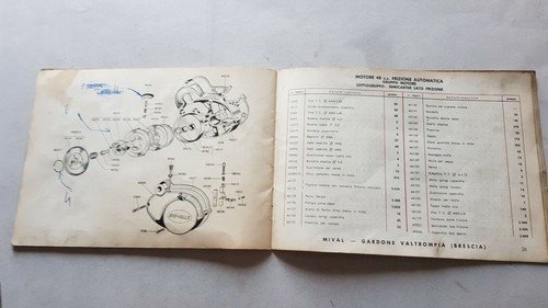 MIVAL 48 Ciclomotori 1963 catalogo ricambi ORIGINALE spare parts catalogue