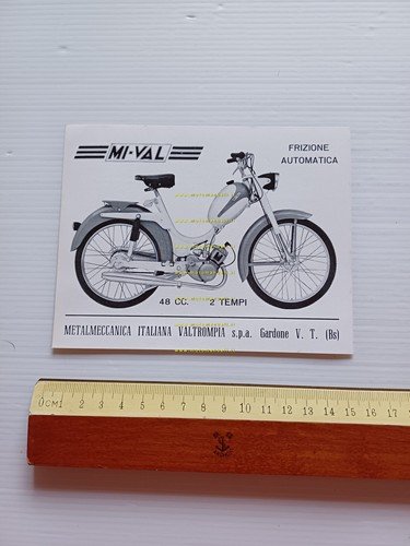 Mival 50 Frizione Automatica 1967 depliant italiano originale moto