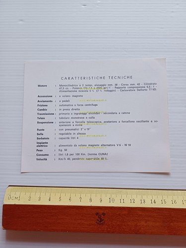 Mival 50 Frizione Automatica 1967 depliant italiano originale moto