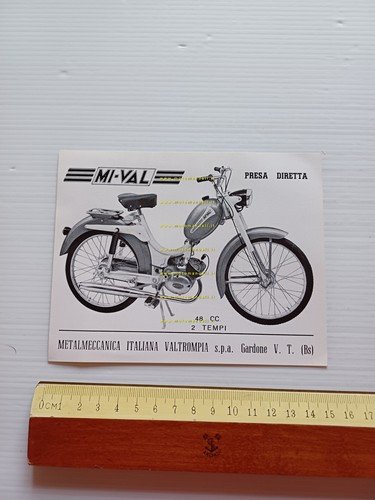 Mival 50 Presa Diretta 1967 depliant italiano originale moto