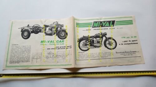 Mival produzione modelli 1954 depliant moto italiano originale brochure