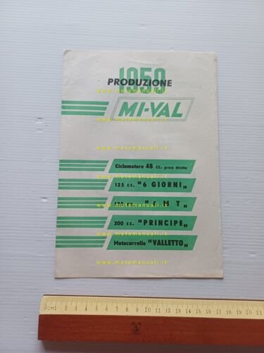 Mival produzione modelli 49 - 125 - 200 1959 depliant …