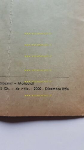 Mondial 125 Champion 1956 manuale uso moto originale owner's manual