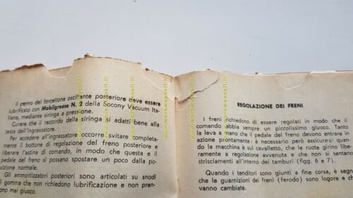 Mondial 125 Champion 1956 manuale uso moto originale owner's manual