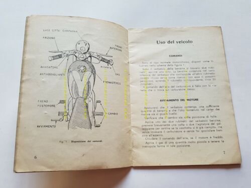 Mondial 125 Champion 1958 manuale uso 7a Ediz. ORIGINALE moto …