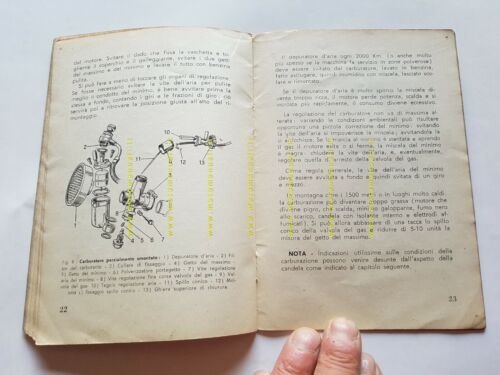 Mondial 125 Champion 1958 manuale uso 7a Ediz. ORIGINALE moto …