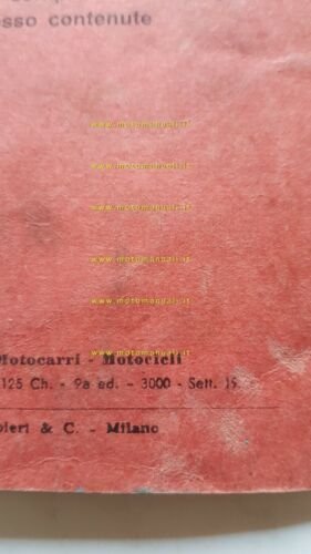 Mondial 125 Champion 1958 manuale uso originale moto motorcycle owner's …