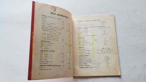 Mondial 125 Champion 1958 manuale uso originale moto motorcycle owner's …