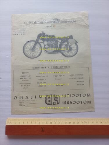 Mondial 125 DOHC Corsa - Sport 1949 depliant italiano originale