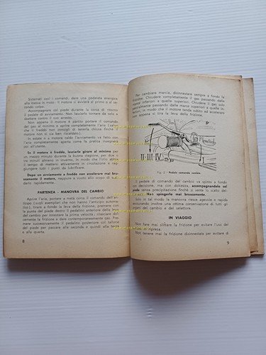 Mondial 175 Superturismo 1958 manuale uso manutenzione libretto originale