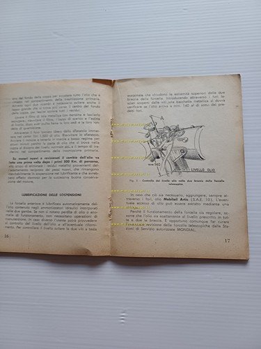 Mondial 175 Superturismo 1958 manuale uso manutenzione libretto originale