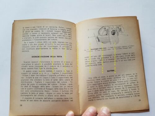 Mondial 175 TV 1956 manuale uso 3a Ediz. ORIGINALE libretto …