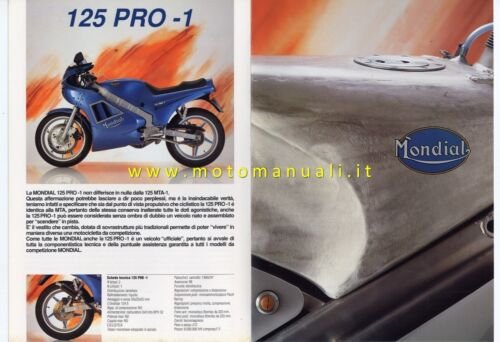 Mondial 1996 produzione moto depliant originale motorcycle brochure