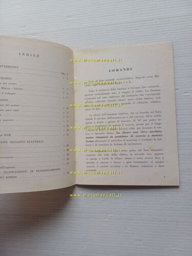 Mondial 200 1954 manuale uso manutenzione libretto istruzioni italiano originale