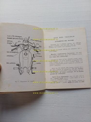 Mondial 200 1954 manuale uso manutenzione libretto istruzioni italiano originale