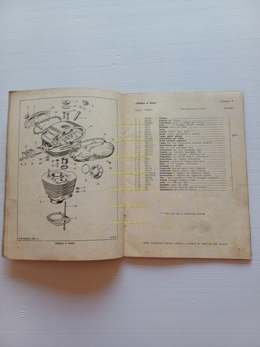Mondial 200 1955 catalogo ricambi MOTORE originale Engine Spare Parts …