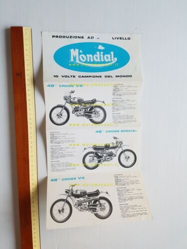 Mondial 48 Record-Record Special-Cross Special-V6-V4-Mini V4-SS V4 1970 depliant
