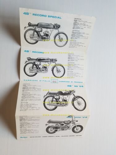 Mondial 48 Record-Record Special-Cross Special-V6-V4-Mini V4-SS V4 1970 depliant