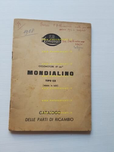 Mondial 49 Mondialino Tipo EX Telaio Tubi anni 50 catalogo …