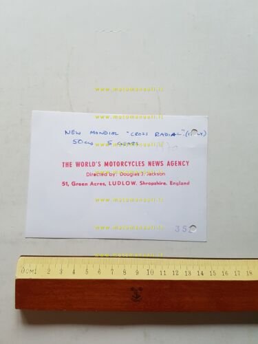 Mondial 50 Cross Radial 1971 foto cartella stampa originale