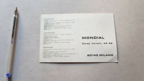 Mondial 50 Minimondial depliant cartolina italiano originale genuine brochure