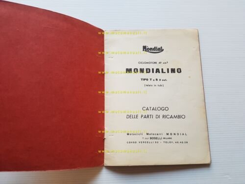 Mondial 50 Mondialino Tipo S - V 2V catalogo ricambi …
