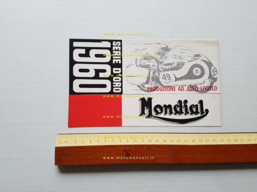 Mondial 75 Sport - 88 Turismo 1960 depliant originale italiano