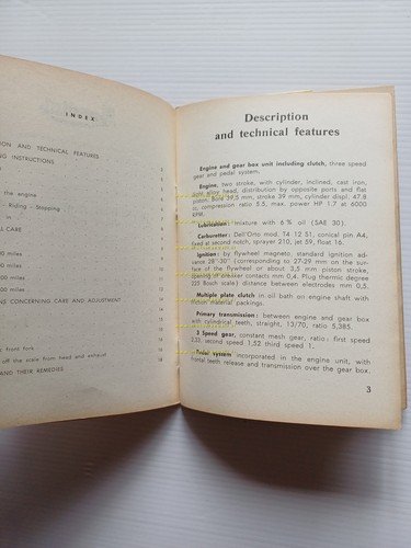 Mondial Mondialino 50 3 V 1958 manuale uso manutenzione originale …