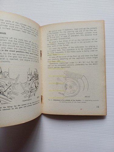 Mondial Mondialino 50 3 V 1958 manuale uso manutenzione originale …