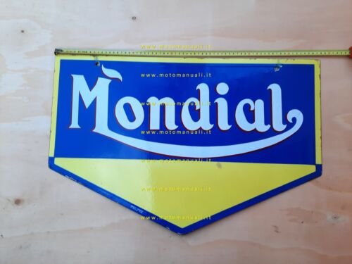 Mondial moto insegna originale smaltata cartello tabella targa originale anni …