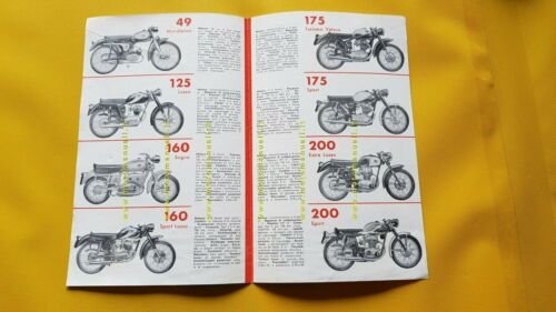 Mondial produzione modelli 1956 depliant MOTO brochure originale italiano