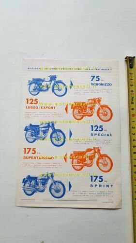 Mondial produzione modelli 1958 depliant moto italiano originale brochure