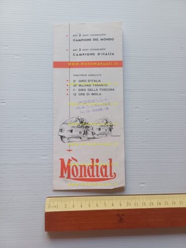 Mondial produzione modelli moto 1955-56 depliant italiano originale