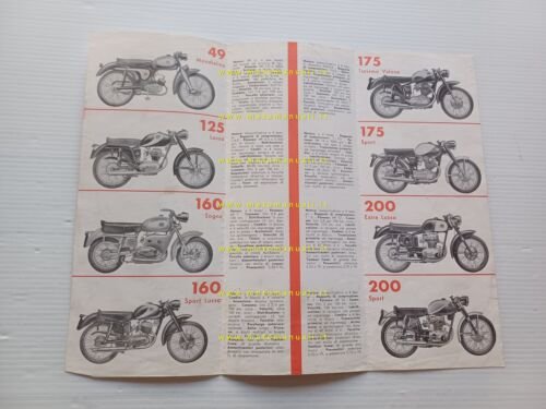 Mondial produzione modelli moto 1955-56 depliant italiano originale