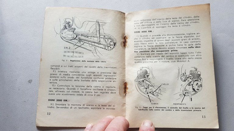 Mondialino 49 1955 manuale uso manutenzione libretto originale moto owner …