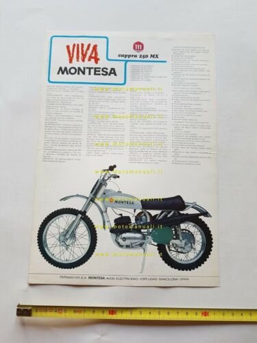 Montesa Cappra 250 MX Cross 1971 depliant originale