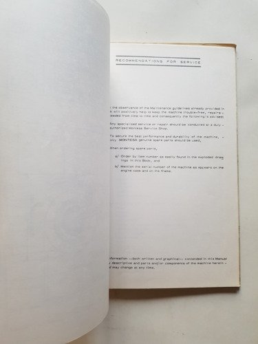 Montesa CAPPRA 250 VB 1977-78 manuale uso+catalogo ricambi originale