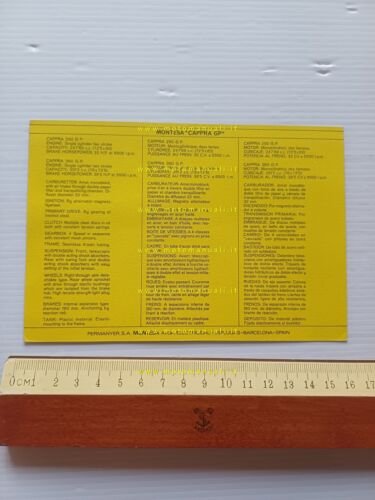 Montesa Cappra GP 250 - 360 1968 depliant originale