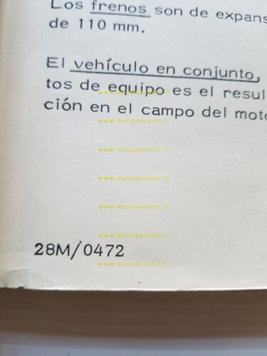 Montesa Cota 123 1972 manuale uso + catalogo ricambi originale
