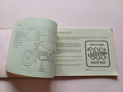 Montesa Cota 242 manuale uso + catalogo ricambi italiano originale
