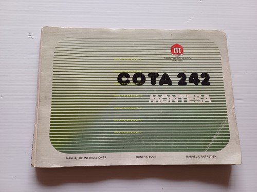 Montesa Cota 242 manuale uso + catalogo ricambi italiano originale