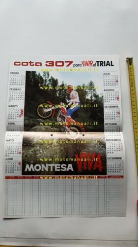 Montesa Cota 307 Trial 1988 depliant calendario moto Spagnolo originale