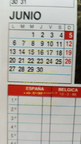 Montesa Cota 307 Trial 1988 depliant calendario moto Spagnolo originale