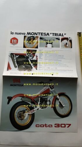 Montesa Cota 307 Trial 1988 depliant calendario moto Spagnolo originale