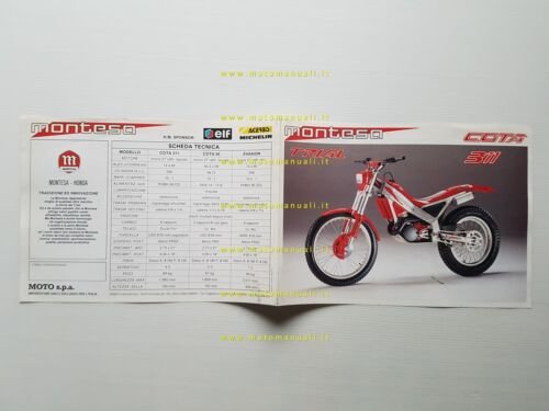 Montesa Cota 311 - 50 - Evasion Trial 1992 depliant …